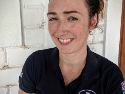 Much loved colleague, Rachel Brock, smiling in HALO uniform