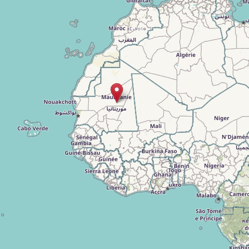 Map of Mauritania