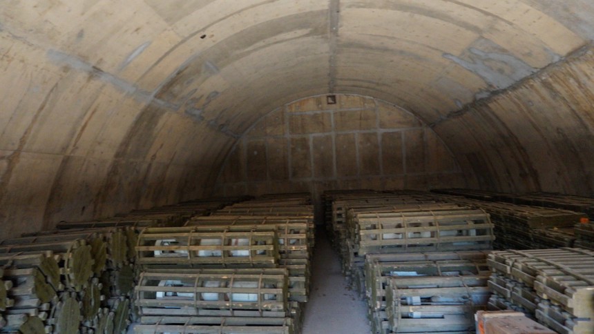 Weapons stored in secure armouries