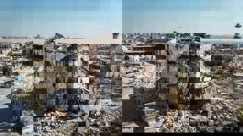 Destroyed buildings in Syria