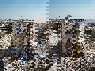 Destroyed buildings in Syria